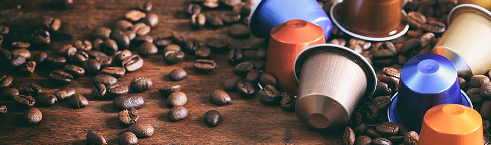 caffè in grani e capsule